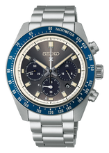 Load image into Gallery viewer, Seiko Prospex Speedtimer Solar Chronograph Grey Dial Silver Steel Strap Watch for Men - SSC939