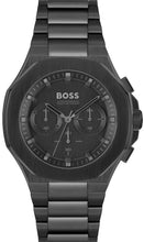 Load image into Gallery viewer, Hugo Boss Taper Chronograph Black Dial Black Steel Strap Watch for Men - 1514088