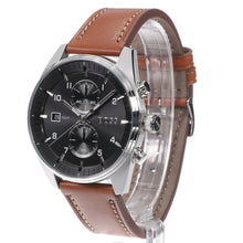 Load image into Gallery viewer, Hugo Boss Skytraveller Chronograph Black Dial Blue Leather Strap Watch for Men - 1514161