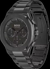 Load image into Gallery viewer, Hugo Boss Taper Chronograph Black Dial Black Steel Strap Watch for Men - 1514088
