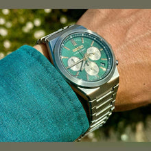 Load image into Gallery viewer, Seiko Sport Conceptual Chronograph Green Dial Silver Steel Strap Watch for Men - SSB461P1