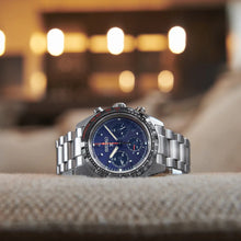 Load image into Gallery viewer, Seiko Prospex Speedtimer Solar Chronograph Blue Dial Silver Steel Strap Watch for Men - SSC815