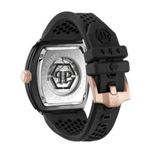 Load image into Gallery viewer, Philipp Plein The $Keleton Black Dial Black Silicone Strap Watch for Men - PWVBA0523