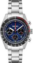 Load image into Gallery viewer, Seiko Prospex Speedtimer Solar Chronograph Blue Dial Silver Steel Strap Watch for Men - SSC815