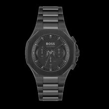 Load image into Gallery viewer, Hugo Boss Taper Chronograph Black Dial Black Steel Strap Watch for Men - 1514088