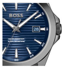 Load image into Gallery viewer, Hugo Boss Strike Blue Dial Gunmetal Grey Steel Strap Watch for Men - 1514175