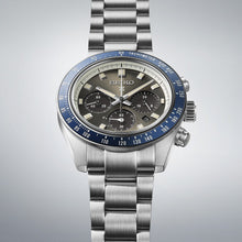 Load image into Gallery viewer, Seiko Prospex Speedtimer Solar Chronograph Grey Dial Silver Steel Strap Watch for Men - SSC939