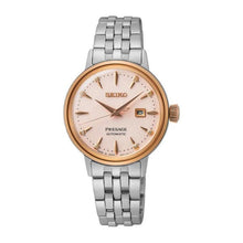 Load image into Gallery viewer, Seiko Presage Cocktail Time Automatic Diamonds White Dial Silver Steel Strap Watch for Women - SRE012J1