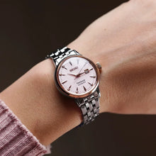 Load image into Gallery viewer, Seiko Presage Cocktail Time Automatic Diamonds White Dial Silver Steel Strap Watch for Women - SRE012J1