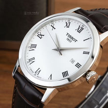 Load image into Gallery viewer, Tissot T Classic Dream Quartz White Dial Brown Leather Strap Watch for Men - T129.410.16.013.00