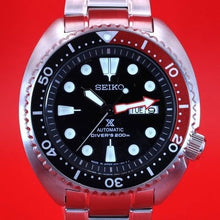 Load image into Gallery viewer, Seiko Prospex Turtle Divers Automatic Black Dial Silver Steel Strap Watch for Men - SRP789J1