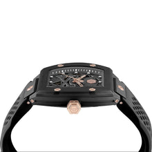 Load image into Gallery viewer, Philipp Plein The $Keleton Black Dial Black Silicone Strap Watch for Men - PWVBA0523