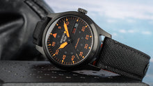 Load image into Gallery viewer, Seiko 5 Sports Flieger Pilot Automatic Black Dial Black Nylon Strap Watch for Men - SRPH33K1