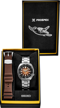 Load image into Gallery viewer, Seiko Prospex US Special Edition King Turtle Automatic Brown Dial Silver Steel Strap Watch for Men - SRPH55