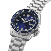 Load image into Gallery viewer, Seiko 5 Sports SKX Automatic Blue Dial Silver Steel Strap Watch for Men - SRPL83K1