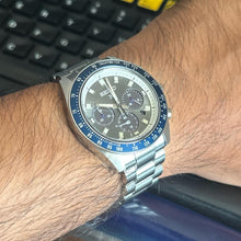 Load image into Gallery viewer, Seiko Prospex Speedtimer Solar Chronograph Grey Dial Silver Steel Strap Watch for Men - SSC939
