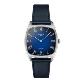 Tissot Stylist Quartz Blue Dial Blue Leather Strap Watch for Men - T159.909.16.043.00