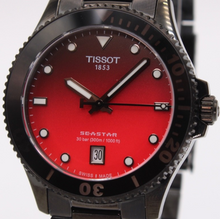 Load image into Gallery viewer, Tissot Seastar 1000 Red Dial Black Steel Strap Watch for Men - T120.410.33.421.00