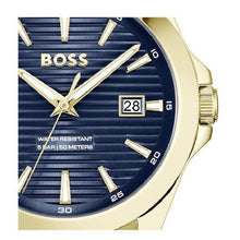 Load image into Gallery viewer, Hugo Boss Strike Blue Dial Gold Steel Strap Watch for Men - 1514172