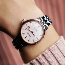 Load image into Gallery viewer, Seiko Presage Cocktail Time Automatic Diamonds White Dial Silver Steel Strap Watch for Women - SRE012J1