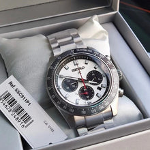 Load image into Gallery viewer, Seiko Prospex Speedtimer Solar Chronograph Silver Dial Silver Steel Strap Watch for Men - SSC911
