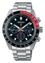 Load image into Gallery viewer, Seiko Prospex Speedtimer Solar Chronograph Black Dial Silver Steel Strap Watch for Men - SSC915