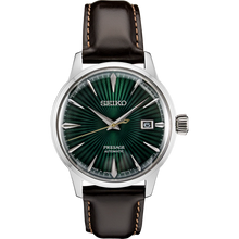 Load image into Gallery viewer, Seiko Presage Cocktail Time Automatic Green Dial Brown Leather Strap Watch for Men - SRPD37J1