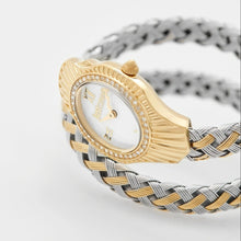 Load image into Gallery viewer, Just Cavalli Twined Mother of Pearl Dial Two Tone Steel Strap Watch for Women  - JC1L305M0055