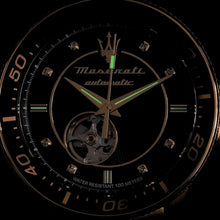 Load image into Gallery viewer, Maserati SFIDA Special Edition Automatic Black Dial Gold Steel Strap Watch for Men - R8823140012