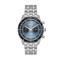 Load image into Gallery viewer, Hugo Boss Tourmaster Chronograph Blue Dial Silver Steel Strap Watch for Men - 1514286