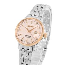 Load image into Gallery viewer, Seiko Presage Cocktail Time Automatic Diamonds White Dial Silver Steel Strap Watch for Women - SRE012J1
