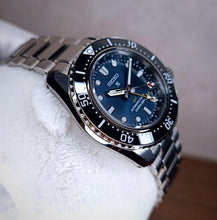Load image into Gallery viewer, Seiko Prospex Diver Scuba Automatic Blue Dial Silver Steel Strap Watch for Men - SBEJ021