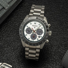 Load image into Gallery viewer, Seiko Prospex Speedtimer Solar Chronograph Silver Dial Silver Steel Strap Watch for Men - SSC911