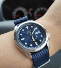 Load image into Gallery viewer, Seiko 5 Sports Automatic Blue Dial Blue Nylon Strap Watch for Men - SRPE63K1