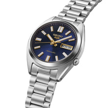 Load image into Gallery viewer, Seiko 5 Sports Automatic Blue Dial Silver Steel Strap Watch for Men - SRPL55K1
