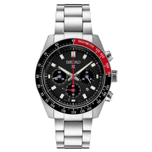 Load image into Gallery viewer, Seiko Prospex Speedtimer Solar Chronograph Black Dial Silver Steel Strap Watch for Men - SSC915
