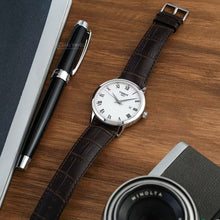 Load image into Gallery viewer, Tissot T Classic Dream Quartz White Dial Brown Leather Strap Watch for Men - T129.410.16.013.00