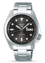 Load image into Gallery viewer, Seiko 5 Sports Automatic Grey Dial Silver Steel Strap Watch for Men - SRPE51K1