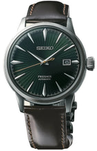 Load image into Gallery viewer, Seiko Presage Cocktail Time Automatic Green Dial Brown Leather Strap Watch for Men - SRPD37J1