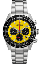 Load image into Gallery viewer, Seiko Prospex Speedtimer Solar Chronograph Yellow Dial Silver Steel Strap Watch for Men - SSC929