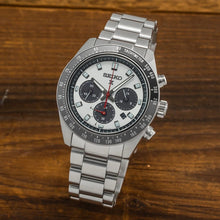 Load image into Gallery viewer, Seiko Prospex Speedtimer Solar Chronograph Silver Dial Silver Steel Strap Watch for Men - SSC911