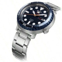 Load image into Gallery viewer, Seiko 5 Sports Automatic Blue Dial Silver Steel Strap Watch for Men - SRPC63J1