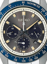 Load image into Gallery viewer, Seiko Prospex Speedtimer Solar Chronograph Grey Dial Silver Steel Strap Watch for Men - SSC939
