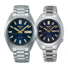 Load image into Gallery viewer, Seiko 5 Sports Automatic Blue Dial Silver Steel Strap Watch for Men - SRPL55K1