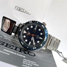 Load image into Gallery viewer, Seiko 5 Sports Automatic Blue Dial Silver Steel Strap Watch for Men - SRPC63J1