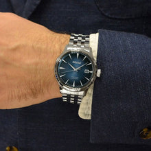 Load image into Gallery viewer, Seiko Presage Cocktail Time Automatic Blue Dial Silver Steel Strap Watch for Men - SRPB41J1