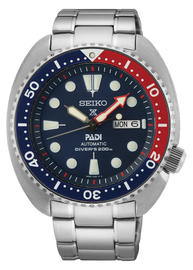 Seiko Prospex PADI Special Edition Automatic Blue Dial Silver Steel Strap Watch for Men - SRPE99