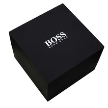 Load image into Gallery viewer, Hugo Boss Skytraveller Chronograph Silver Dial Black Leather Strap Watch for Men - 1514147