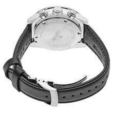 Load image into Gallery viewer, Seiko Prospex Speedtimer Solar Chronograph Ivory Dial Black Leather Strap Watch for Men - SSC943