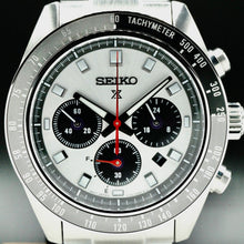 Load image into Gallery viewer, Seiko Prospex Speedtimer Solar Chronograph Silver Dial Silver Steel Strap Watch for Men - SSC911